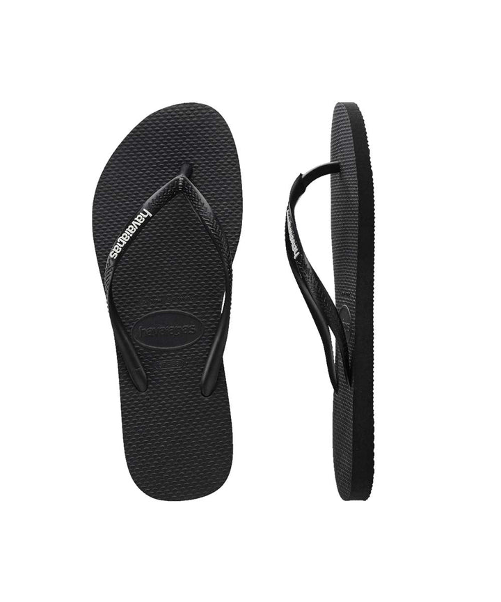 Havaianas Women's Slim Rubber Logo Thongs