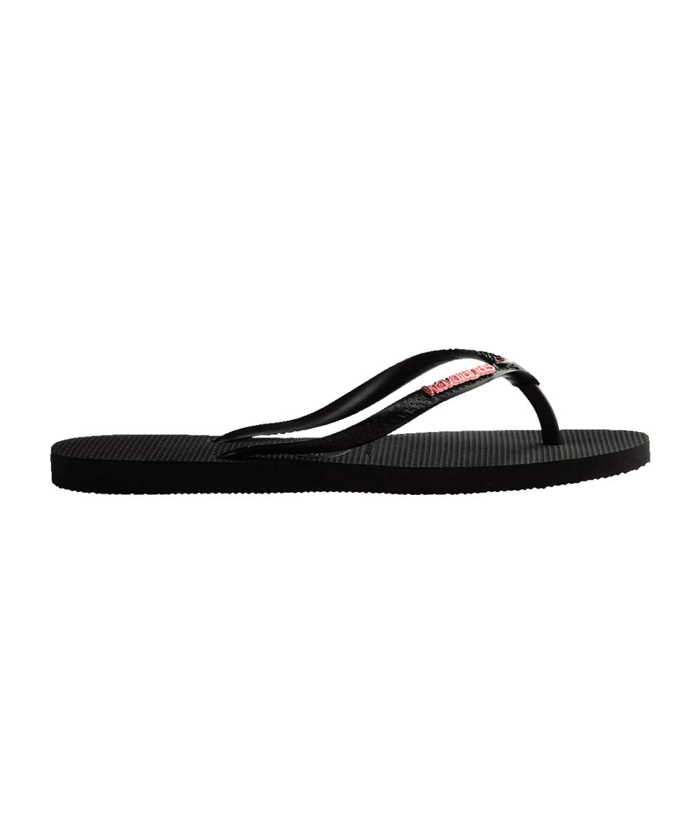 Havaianas Women's Slim Metal Logo Crystal Thongs