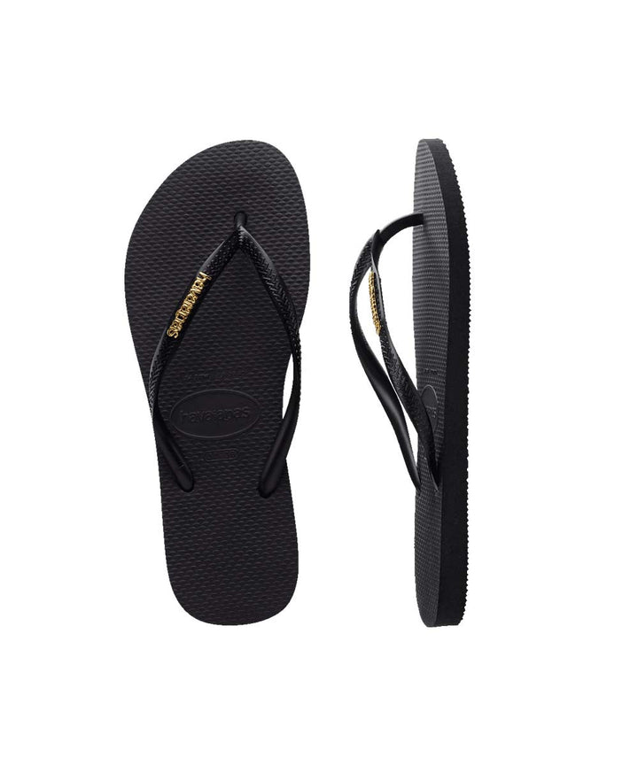 Havaianas Women's Slim Metal Logo Thongs