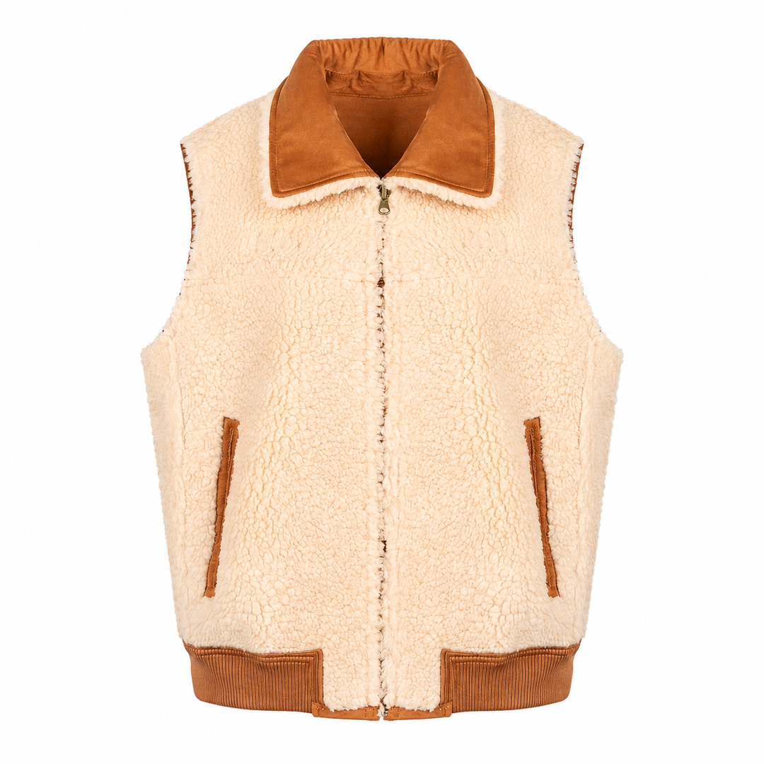 UGG Women's Lorne Reversible Zip Vest - Chestnut/Natural