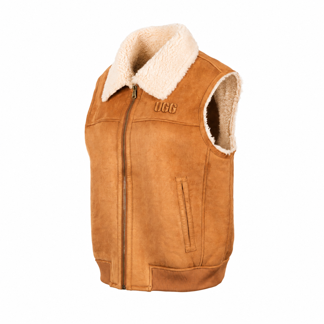 UGG Women's Lorne Reversible Zip Vest - Chestnut/Natural