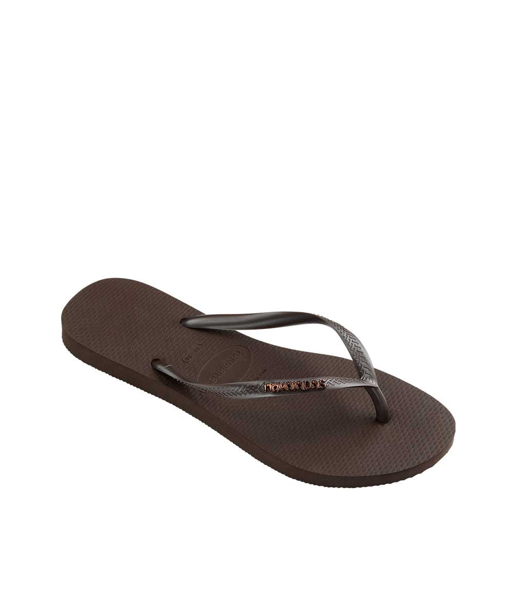 Havaianas Women's Slim Metal Logo Thongs
