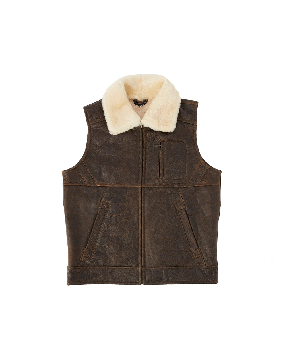 Men's Nappa Bomber Sheepskin Vest